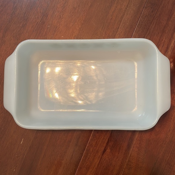 Anchor Fire-King Green Meadow Milk Glass 1-1/2 qt. Roaster - No Chips  #22 - Picture 4 of 8